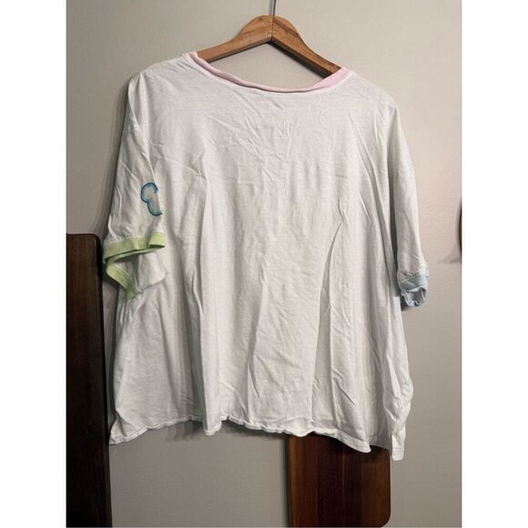 Disney White Short Sleeve Totally Mickey Mouse Cropped Graphic T-Shirt Size 3X - Picture 2 of 6